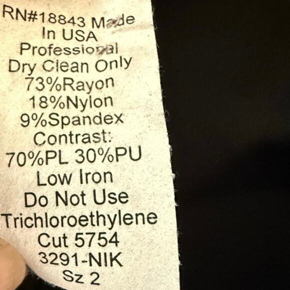 Anthropologie People Like Frank Black Leggings Vegan Leather Chaps Womens Sz 2 - Picture 6 of 6